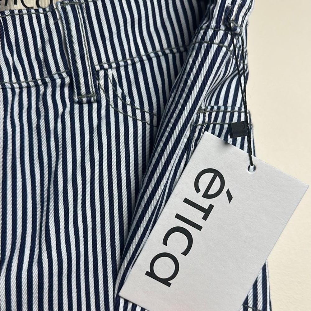 Ética Striped Blue and White Pants Size 4 New With Tags - Picture 5 of 7